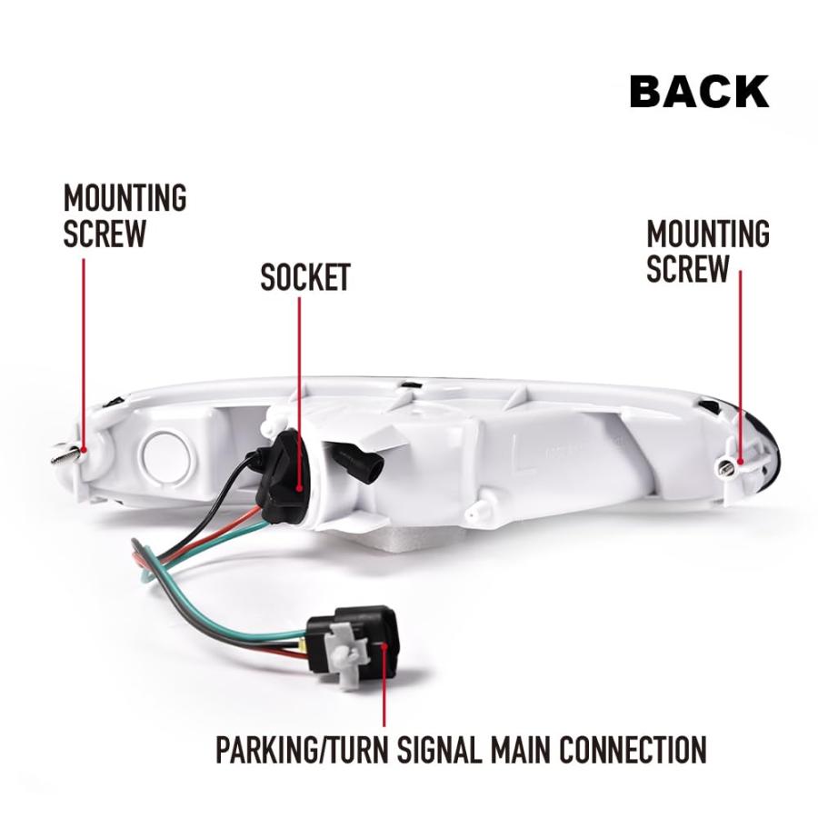 【並行輸入品】 G PLUS Front Bumper Turn Signal Lights w/Bulbs Driver and Passen