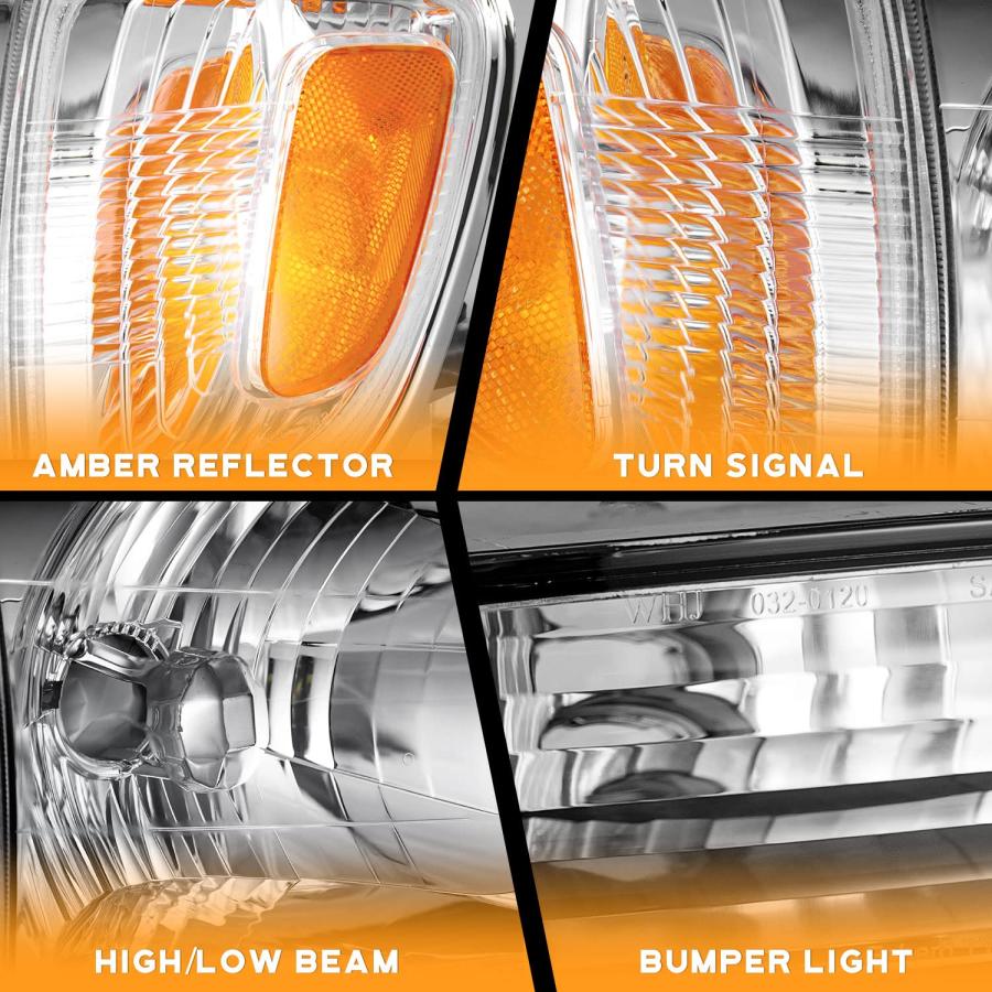 【並行輸入品】WEELMOTO Headlights for 2001 2004 Toyota Tacoma Replacement forの画像