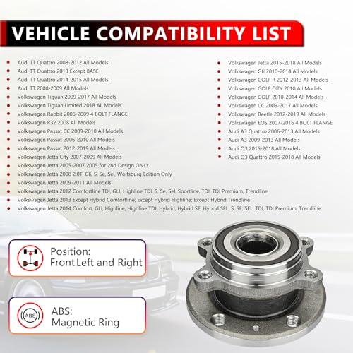 【並行輸入品】PEYU 513253 (Pair) Front Wheel Bearing Hubs For Audi TT Quattro_4