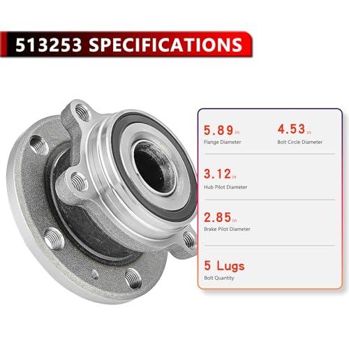 【並行輸入品】PEYU 513253 (Pair) Front Wheel Bearing Hubs For Audi TT Quattro_7