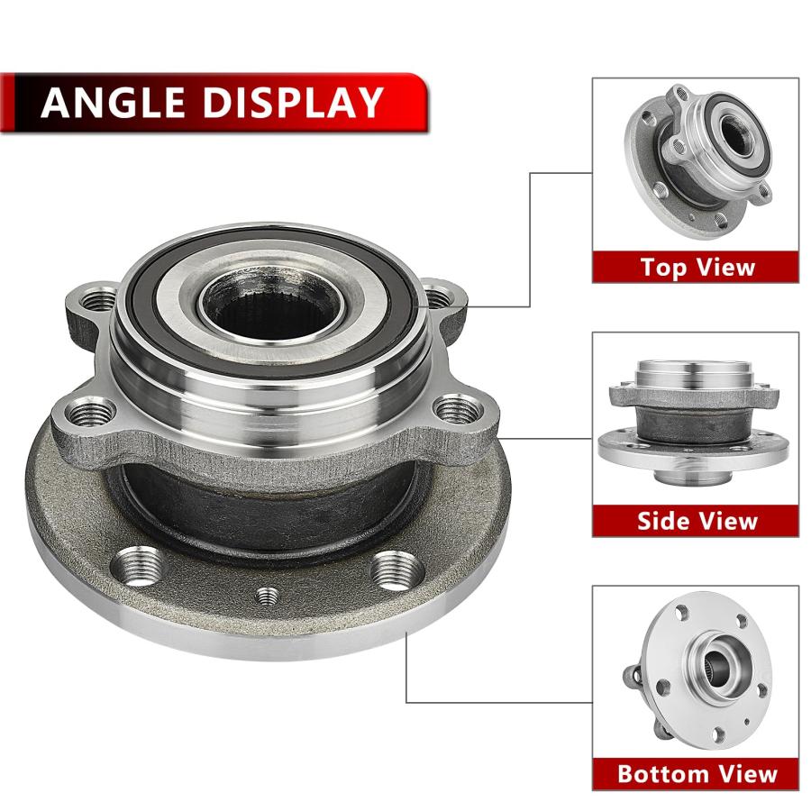 【並行輸入品】PEYU 513253 (Pair) Front Wheel Bearing Hubs For Audi TT Quattro_9
