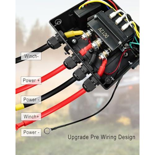 並行輸入品】配線済みウインチコントロールボックスキット、12V 500A