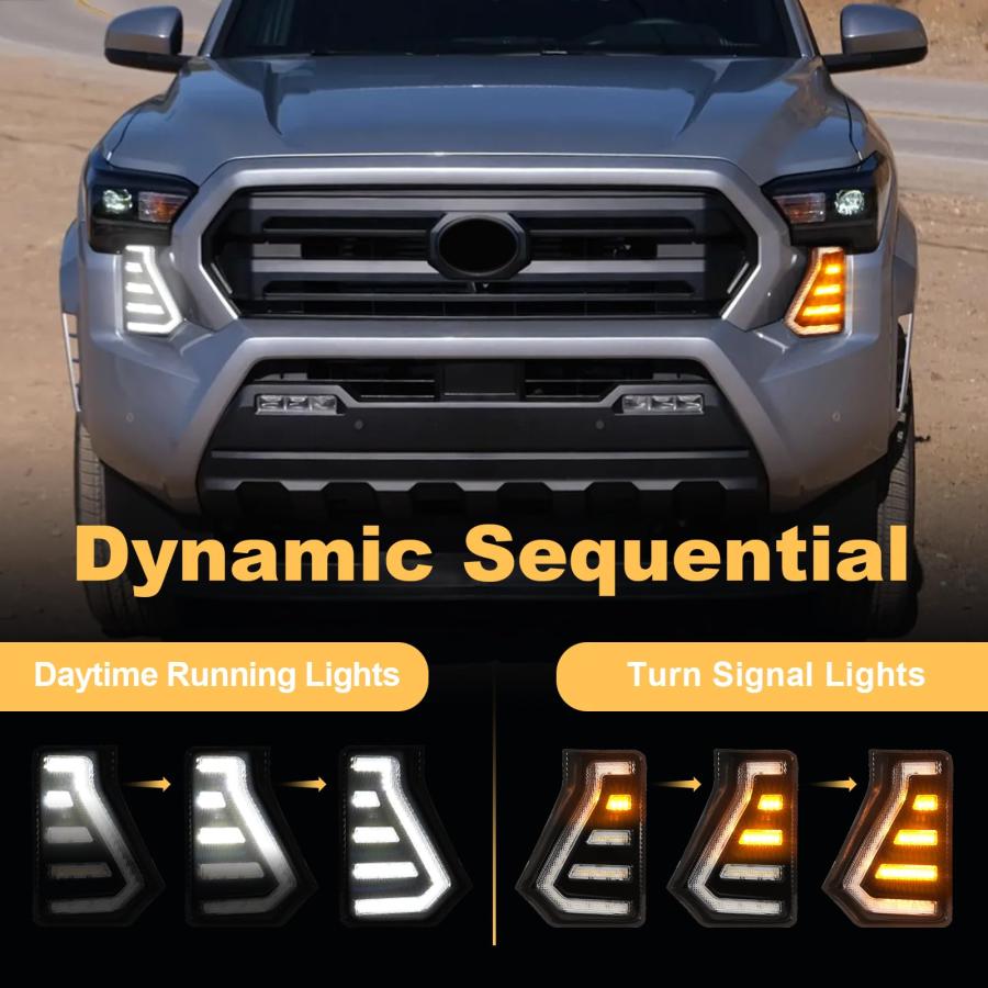 【並行輸入品】LED Fog Lights Daytime Running Lights fit For 2024 2025 Toyota Tの画像