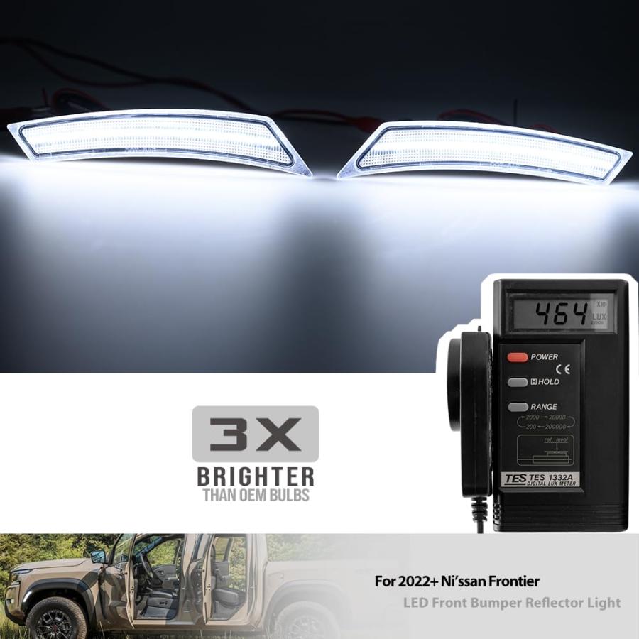 【並行輸入品】Mingrui test 2個 LEDフロントバンパーリフレクターサイドマーカーライト 2022 2023 2024 Ni'ssaの画像