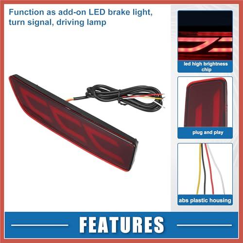 【並行輸入品】 ACROPIX Rear Bumper Reflector Fog Brake Driving Tail Turn Signal