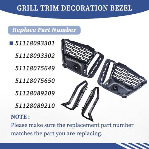 【並行輸入品】Getfarway Left\u0026Right Front Bumper Fog Lamp Grill Trim Decorationの画像