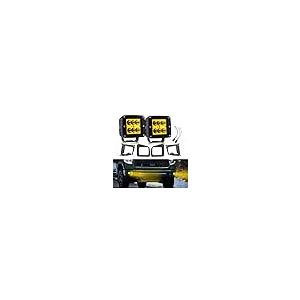 【並行輸入品】Wsays アンバーLEDフォグライトポッド2個\u0026隠しバンパーフォグランプマウントブラケット、プラグ配線キット付き トヨタタンドラの画像