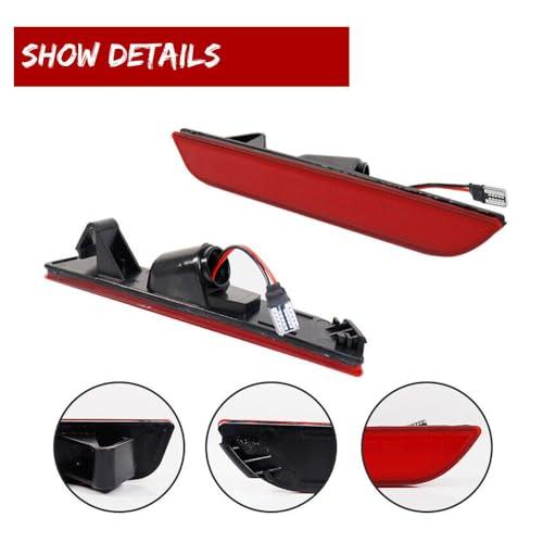 【並行輸入品】JDICY 2X Red Lens Rear Bumper Side Marker Lights Lamps ABS Housiの画像