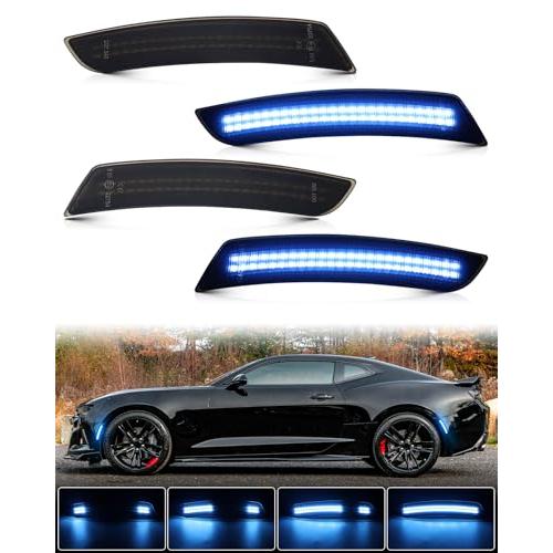 【並行輸入品】PWOBVZ ダイナミックLEDサイドマーカーライト シボレーカマロ 2016 2017 2018 2019 2020 2021の画像
