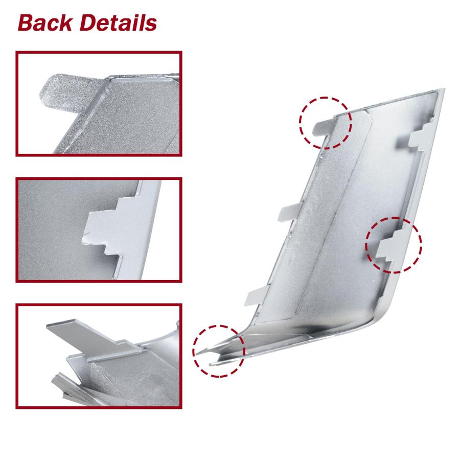 【並行輸入品】JESYMBX For Audi RS6 2013 2018 Front Bumper Fog Light Cover Trim_9