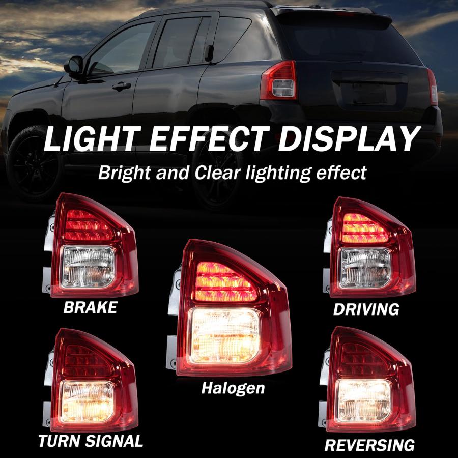 【並行輸入品】YAENSYB Car Rear Bumper Tail Light For Jeep Compass 2011 2013 St_3