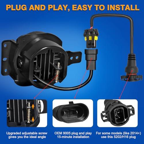 【並行輸入品】Aukmak Upgraded LED Fog Lights for Jeep Wrangler JK JL JKU JLU 2_4