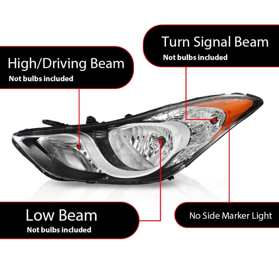【並行輸入品】 G PLUS Headlight Left Driver Side Halogen Compatible with Elantr_3