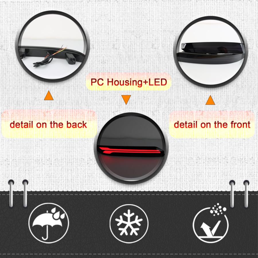 【並行輸入品】 BINQIGOO 2Pc Full LED Rear Bumper Reflector Lights Kit for Jeep_9