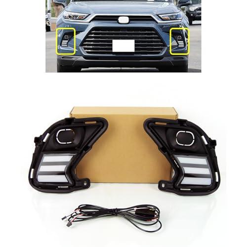 【並行輸入品】LED Front Bumper DRL Fit For 2024 2025 Toyota Highlander Grand Fの画像