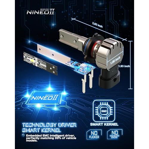 【並行輸入品】NINEO 90 05 90 06 コンボ HB 3 HB 4 ドライビングライトバルブ プラグアンドプレイ オフロード フォグラの画像