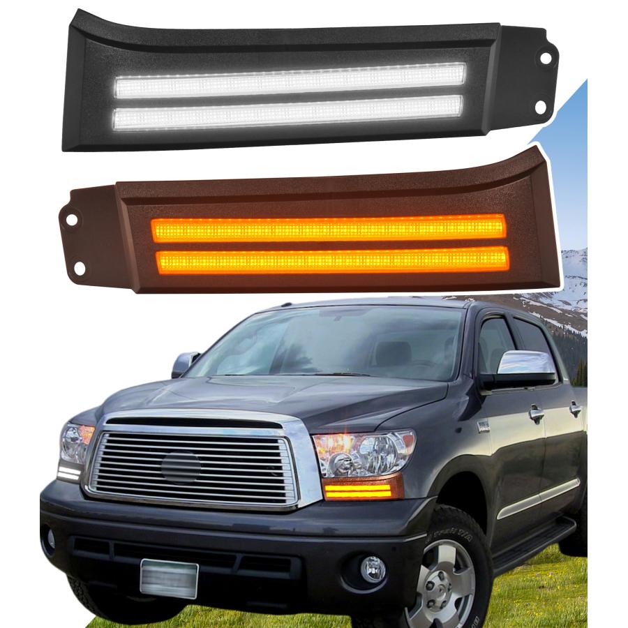 【並行輸入品】Headlights Filler for 2007 2013 Toyota Tundra Daytime Running Li_2