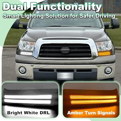 【並行輸入品】Headlights Filler for 2007 2013 Toyota Tundra Daytime Running Li_3