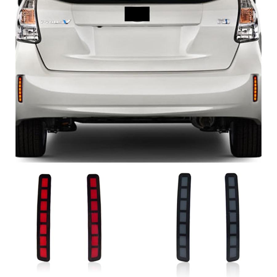 【並行輸入品】2個車用LEDリアバンパーライトブレーキライトダイナミックターンシグナルライトトヨタスペードエスクァイアNOAH VOXY 80プ_3