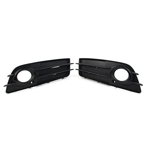 【並行輸入品】Cninba13 Front Bumper Fog Light Grille Black Cover 2pcs for Audiの画像