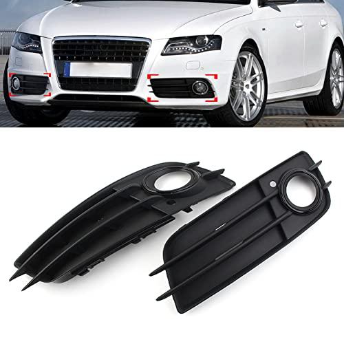 【並行輸入品】Cninba13 Front Bumper Fog Light Grille Black Cover 2pcs for Audiの画像