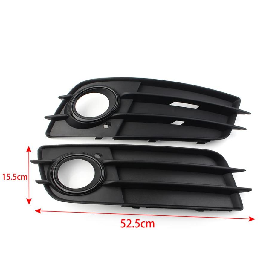 【並行輸入品】Cninba13 Front Bumper Fog Light Grille Black Cover 2pcs for Audiの画像