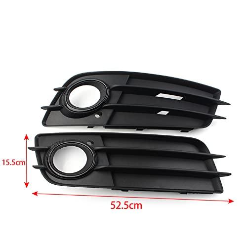 【並行輸入品】Cninba13 Front Bumper Fog Light Grille Black Cover 2pcs for Audiの画像