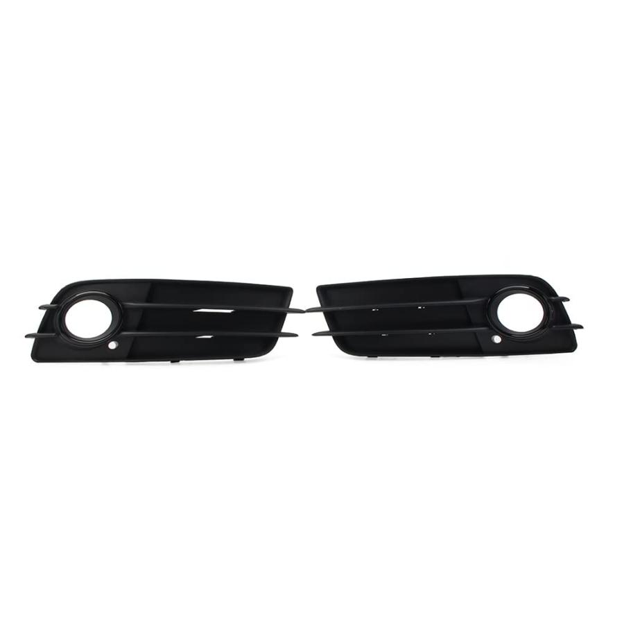 【並行輸入品】Cninba13 Front Bumper Fog Light Grille Black Cover 2pcs for Audiの画像