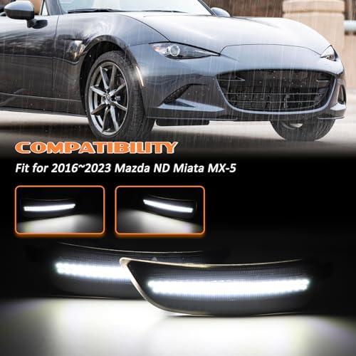 【並行輸入品】AreLokpri White LED Side Marker Lights Compatible With 2016 2023の画像