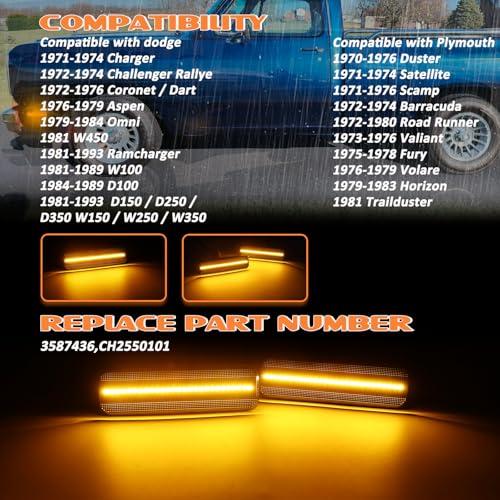 【並行輸入品】AreLokpri LED Front Side Marker Lights Compatible with Dodge Ramの画像