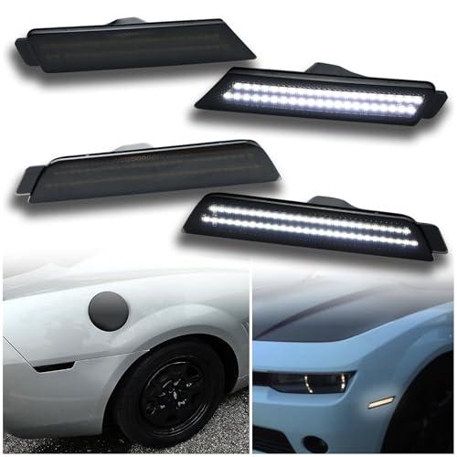 【並行輸入品】KEEGTBOX Smoked Lens LED Side Marker Lights Kit Front Rear Fendeの画像