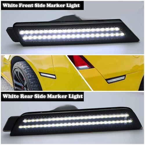 【並行輸入品】KEEGTBOX Smoked Lens LED Side Marker Lights Kit Front Rear Fendeの画像