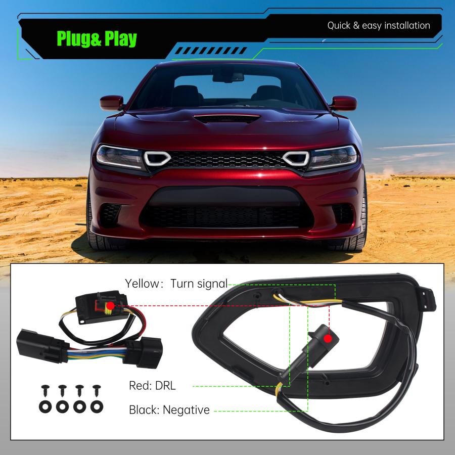【並行輸入品】KAKABAS Amber LED Front Grille Lights Daytime Running Lamp Compaの画像