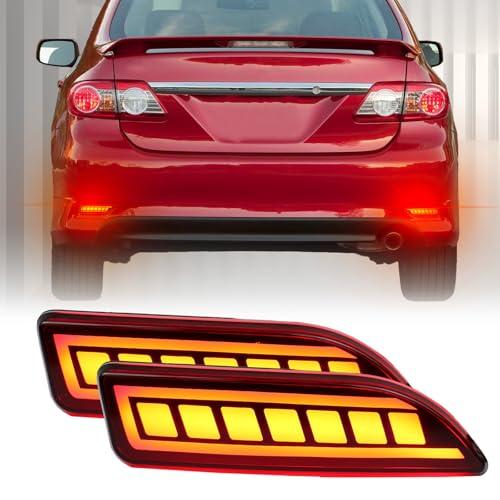 【並行輸入品】PGTOPONE Upgrade LED Rear Bumper Reflectors Light Fog Brake Tailの画像