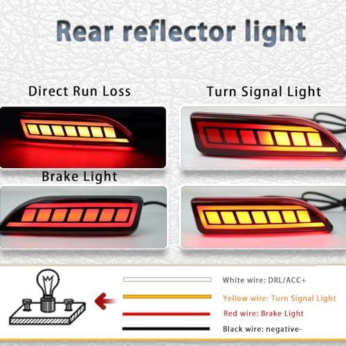 【並行輸入品】PGTOPONE Upgrade LED Rear Bumper Reflectors Light Fog Brake Tailの画像