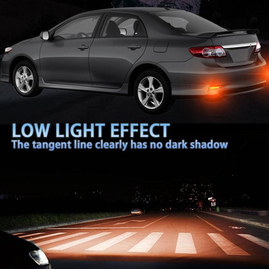 【並行輸入品】PGTOPONE Upgrade LED Rear Bumper Reflectors Light Fog Brake Tailの画像