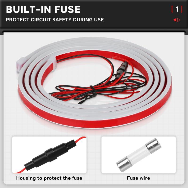 【並行輸入品】180cm LED Strip Lights for Car Exterior Decoration, 70.87in Whitの画像