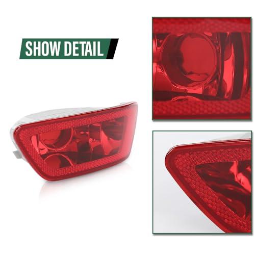 【並行輸入品】LQI 2pcs Red LED Rear Bumper Fog Tail Brake Lights Compatible wi_4