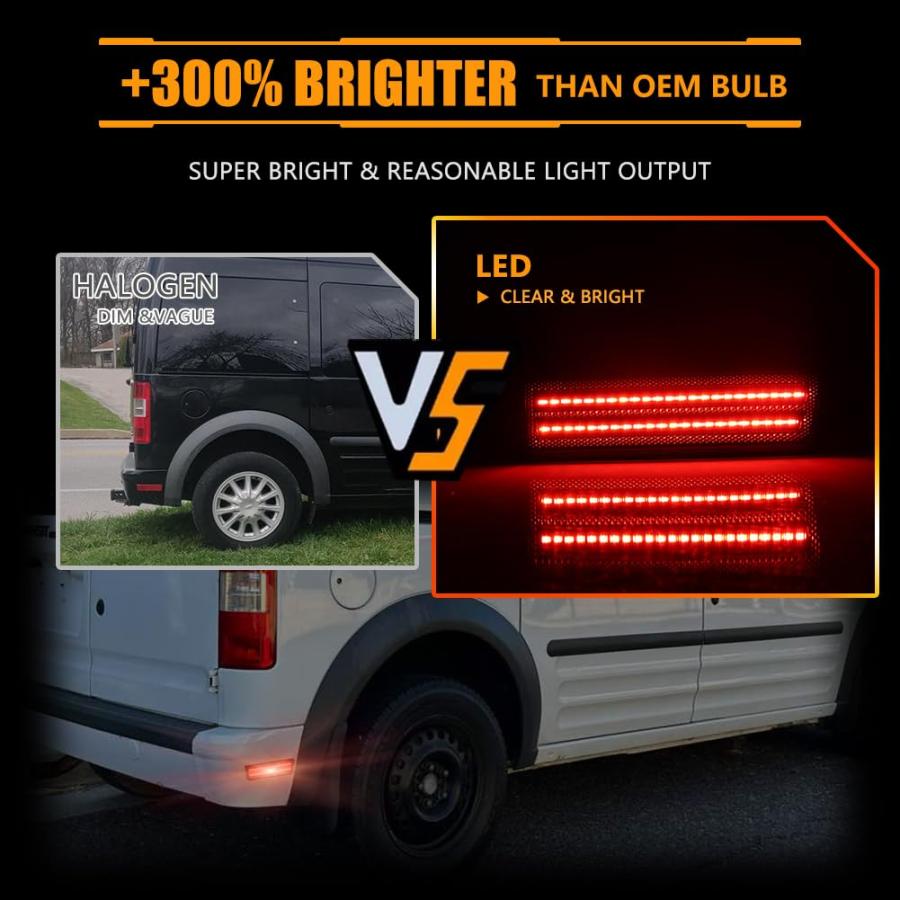 【並行輸入品】OFFKAT Rear Fender LED Side Marker Lights for 2010 2013 Fo rd Tr_3