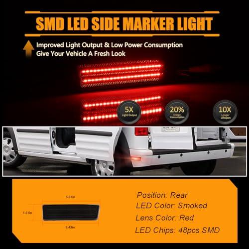 【並行輸入品】OFFKAT Rear Fender LED Side Marker Lights for 2010 2013 Fo rd Tr_7