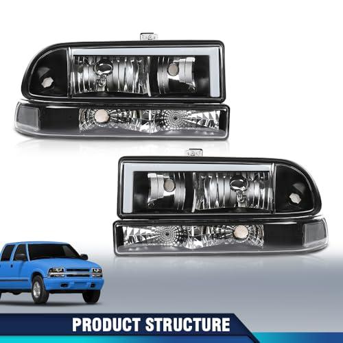 【並行輸入品】PIT66 Headlights Assembly Front Headlamp w/LED Light Bar Compatiの画像