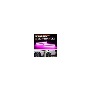 【並行輸入品】FetonAuto Pink Purple LED Side Marker Lights for 2015 2023 Dodgeの画像