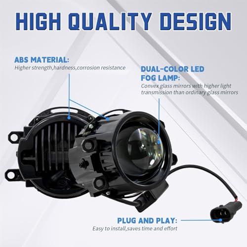 【並行輸入品】VPIMOZO 3.5\" 40W Fogproof Round LED Fog Lights Assembly for 2014の画像