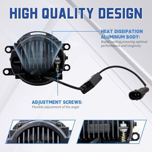 【並行輸入品】VPIMOZO 3.5\" 40W Fogproof Round LED Fog Lights Assembly for 2014の画像