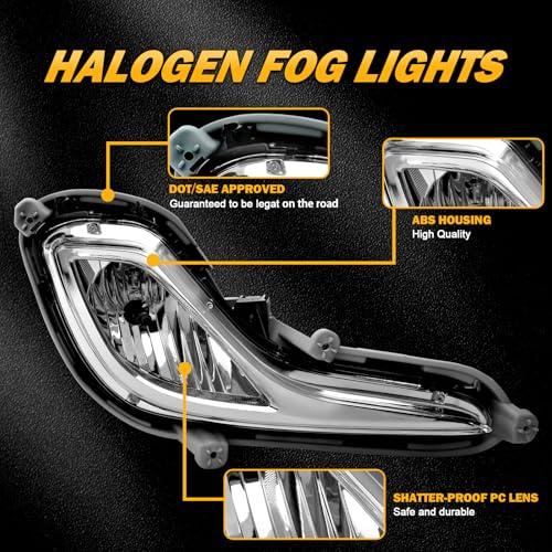 【並行輸入品】OKSIWA Halogen Fog Lights for 2012 2017 Hyundai Accent, Front Buの画像