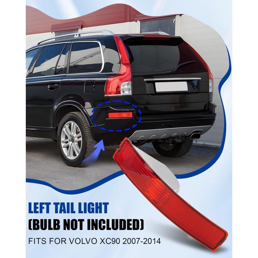 【並行輸入品】ANODZU Red Left Rear Bumper Trim Reflector Lights Replacement, Dの画像
