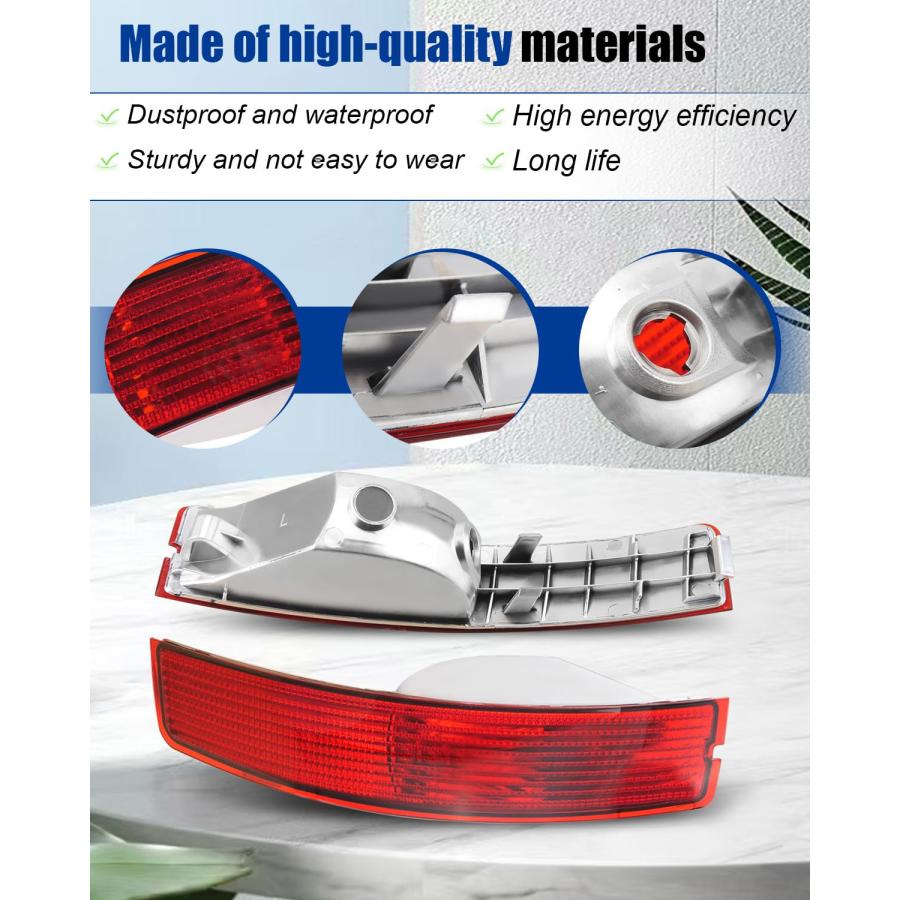 【並行輸入品】ANODZU Red Left Rear Bumper Trim Reflector Lights Replacement, Dの画像