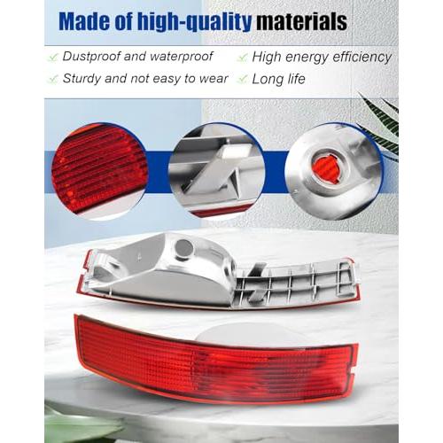 【並行輸入品】ANODZU Red Left Rear Bumper Trim Reflector Lights Replacement, Dの画像