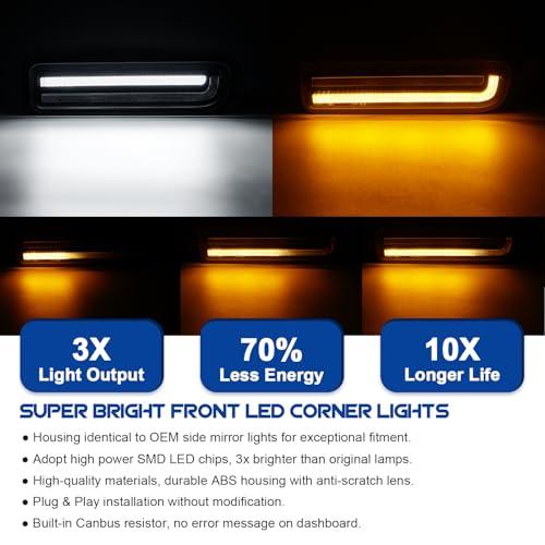 【並行輸入品】HTZCMOTO LED Front Corner Marker Lights Compatible with Cherokeeの画像