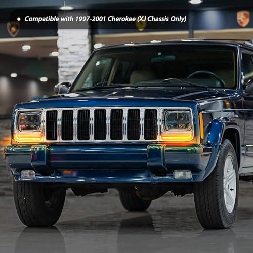 【並行輸入品】HTZCMOTO LED Front Corner Marker Lights Compatible with Cherokeeの画像